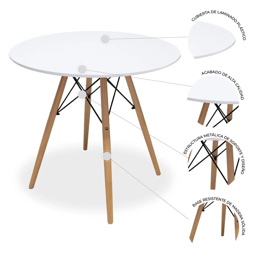 Mesa de Comedor Circular Oslo 80cm
