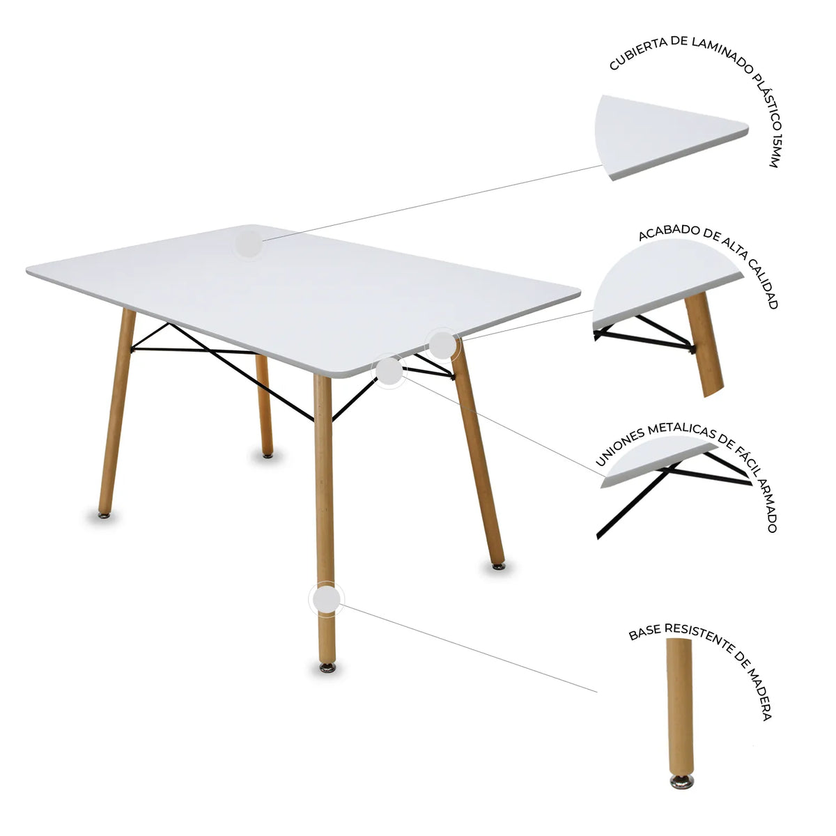 Mesa de Comedor Rectangular Oslo